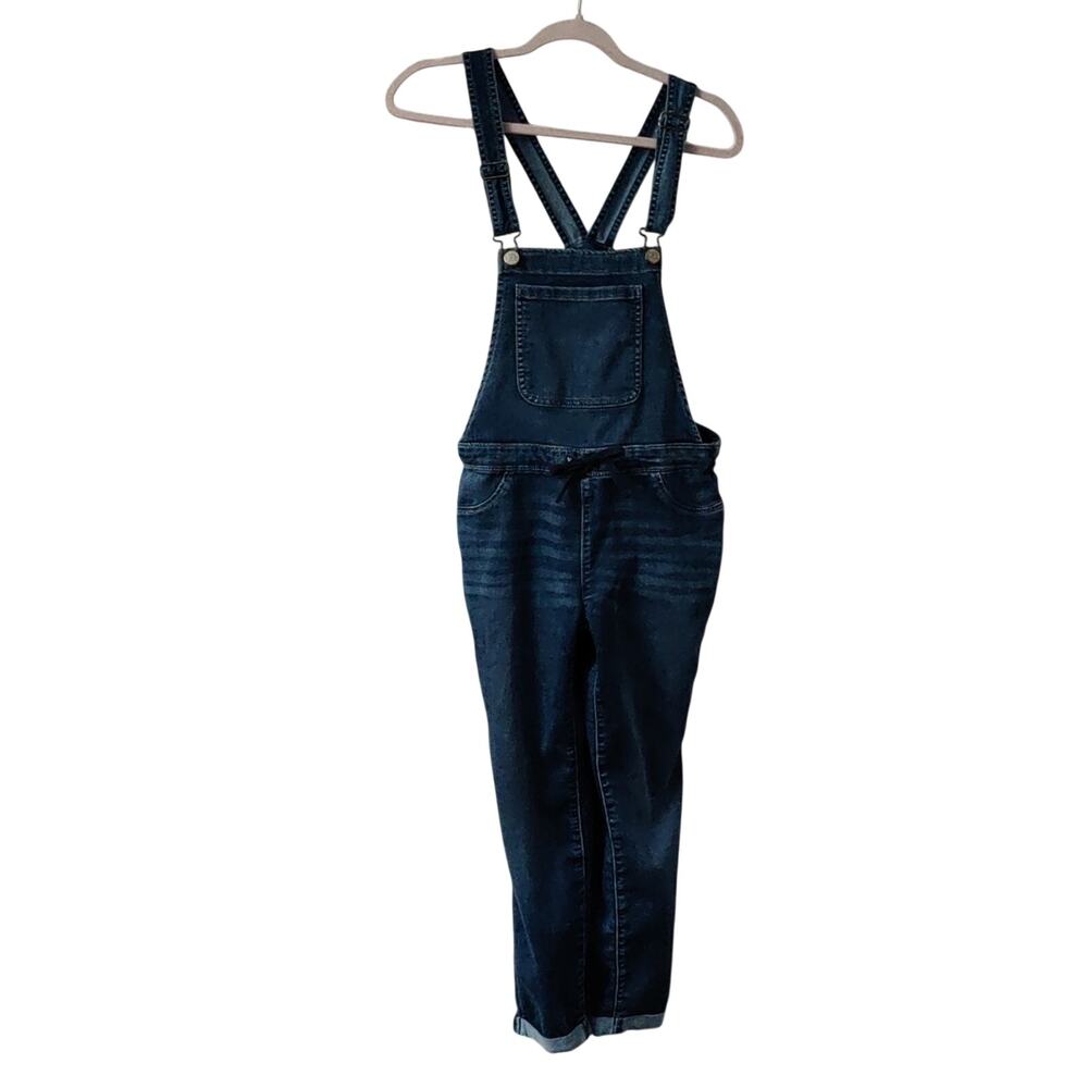 Justice Girl's Bib Overalls 18 Soft Stretchy Pull On Tie Front Jumpsuit Casual